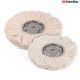 Disques de polissage Stewmac, blanchis, 14” Cotton Domet, axe 1”