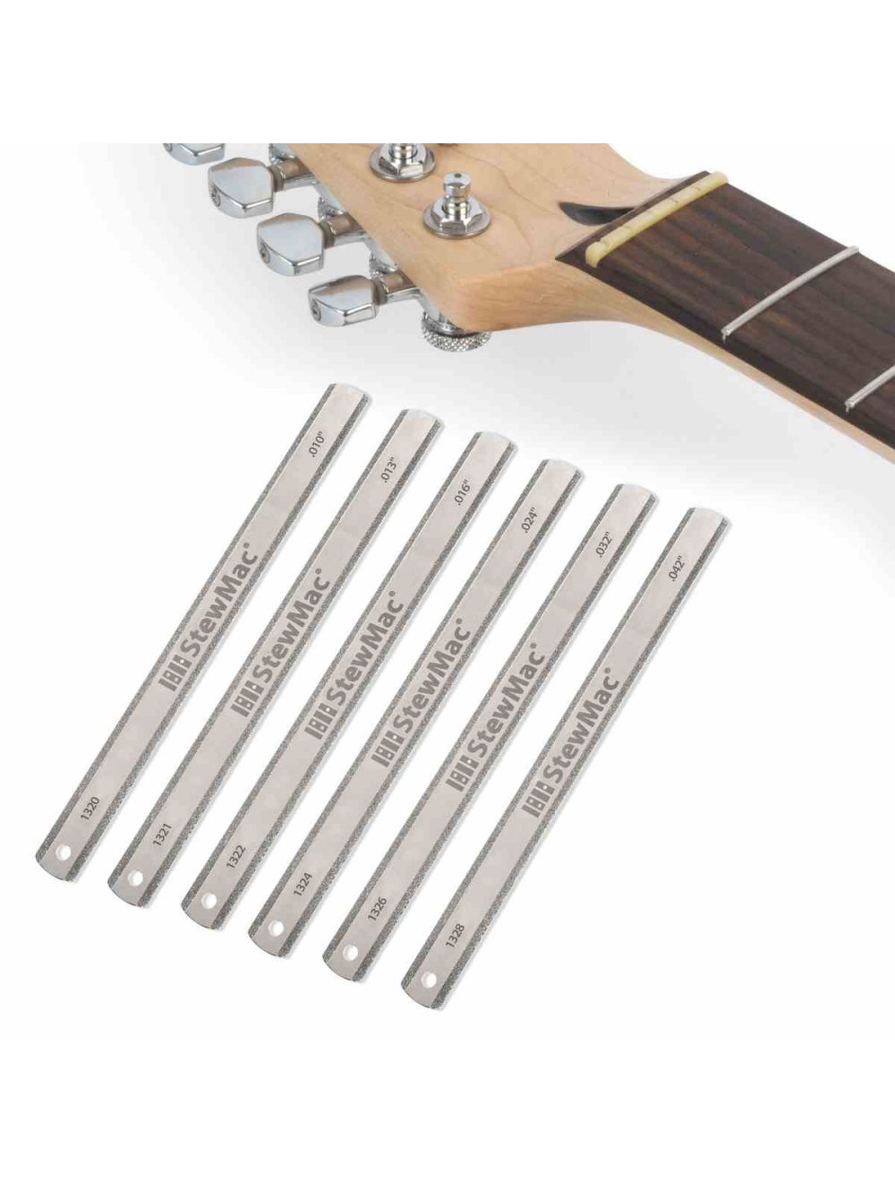 Assortiment calibré de limes pour encoches de sillet DiamondCut™ pour  guitare électrique