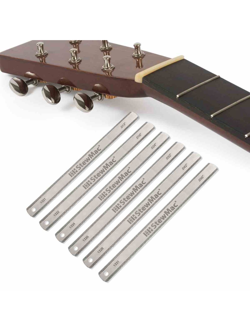 Assortiment calibré de limes pour encoches de sillet DiamondCut™ pour  guitare acoustique StewMac