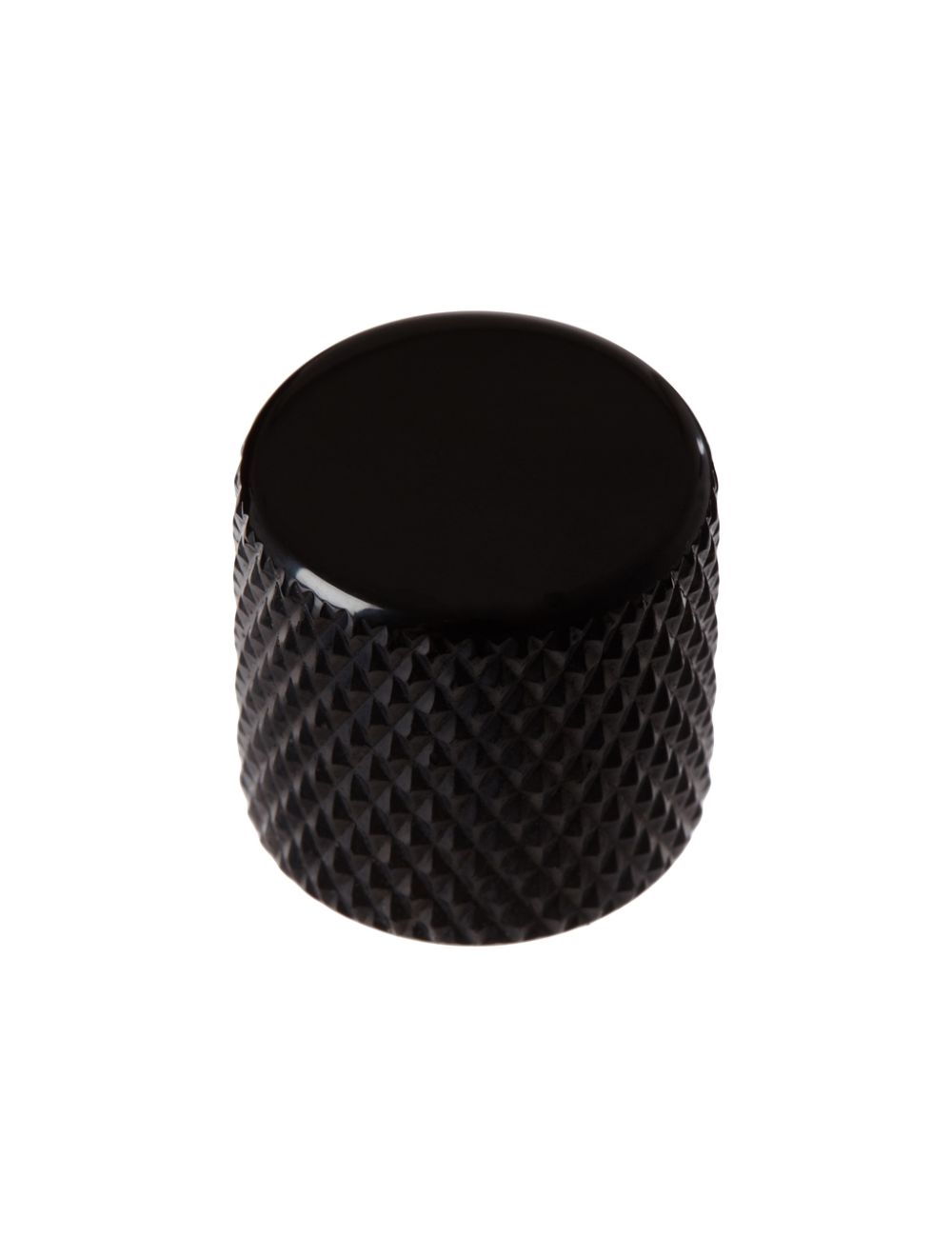 Bouton cylindrique en métal avec vis de blocage - Noir